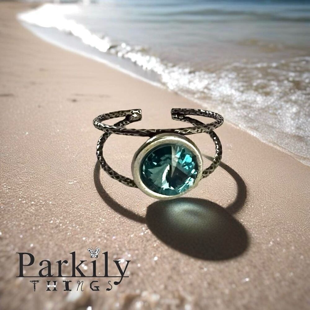 Handcrafted Sparkly Ring Made with Swarovski Crystal Adjustable Fit